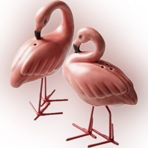West Elm Fancy Flamingo Salt and Pepper Shakers - Pink